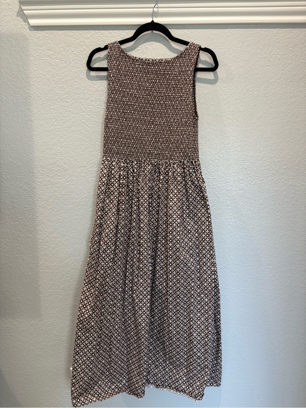 Hill House Nap Dress Sleeveless Brown & Cream